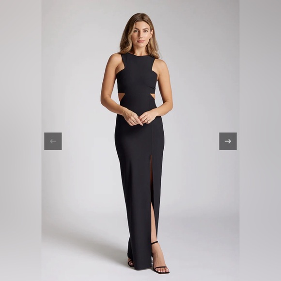 vesper 247 Dresses & Skirts - Vesper 247 - Black Maxi High Slit Dress